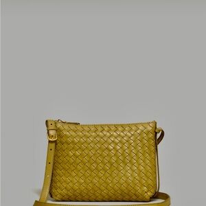 Madewell Woven Leather Crossbody Bag - Ash Green